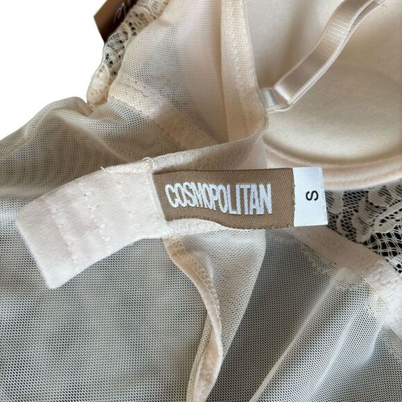 COSMOPOLITAN Lace Teddy in Pink Champagne Size Small NEW - Picture 14 of 16